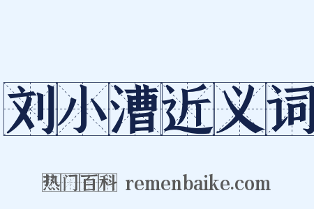刘小漕近义词是什么意思的图片
